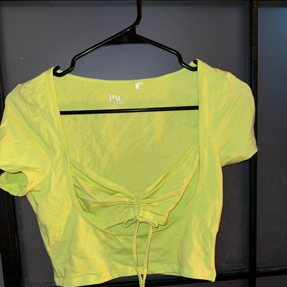 Green crop top